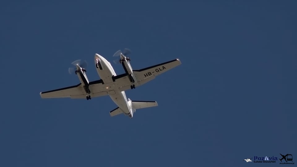 Beechcraft 200 Super King Air HB-GLA Swiss Flight Services – Poznań-Ławica