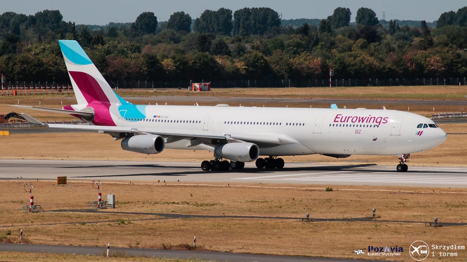 Airbus A340 OO-SCX Eurowings – Düsseldorf